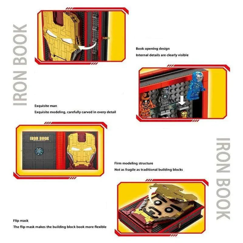 Power Blockz 3301 - Super Hero Movie Marvel Iron Book - vue 5 | Power Blockz