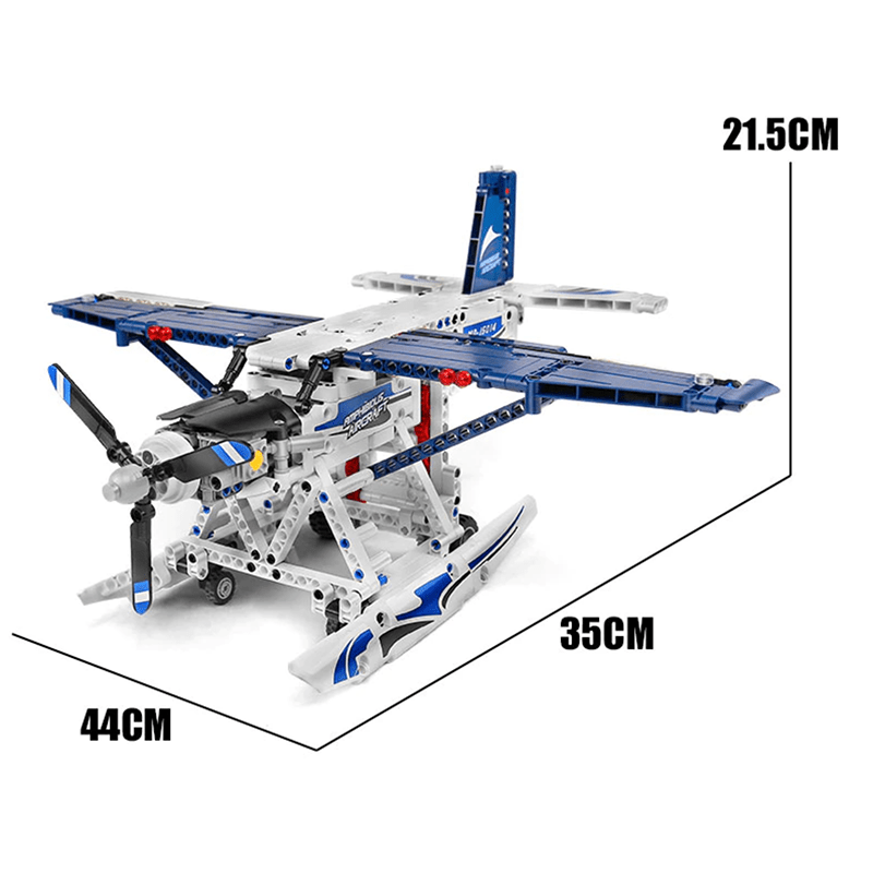 Mould King 15014 - Remote Controlled Amphibious Plane - vue 9 | Power Blockz