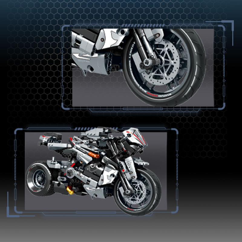 LEIBAO 8163 - Japanese Collector Motorcycle - vue 5 | Power Blockz