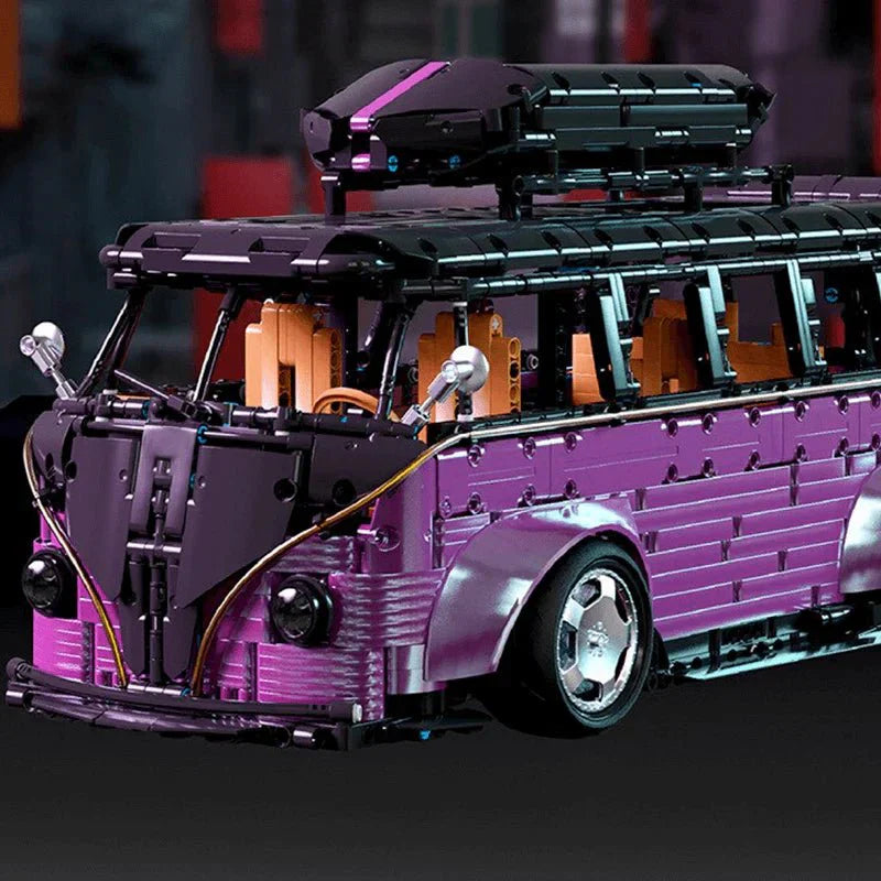 TGL T5022P - Static Version - Purple - Stanced VW Retro Camper Van - vue 8 | Power Blockz