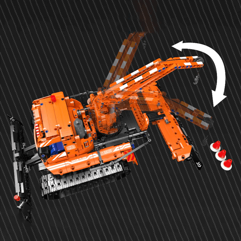 Mould King 17051 - Motorized Snowplow Truck - vue 6 | Power Blockz