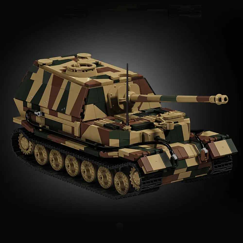 12GO 97023 - Jagdpanzer Tiger (Elephant) Tank - vue 6 | Power Blockz