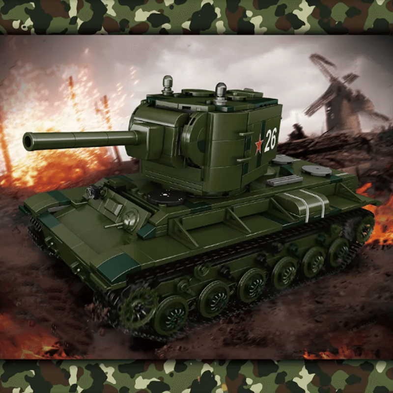 Mould King 20026 - Remote controlled KV-2 tank - vue 3 | Power Blockz