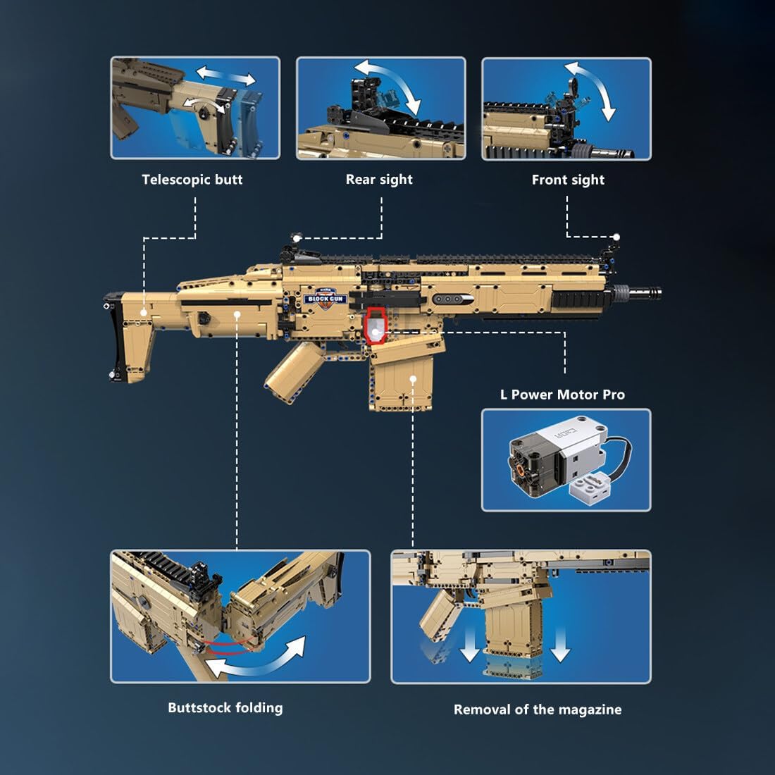 CaDa C81021W - FN SCAR 17S - vue 9 | Power Blockz