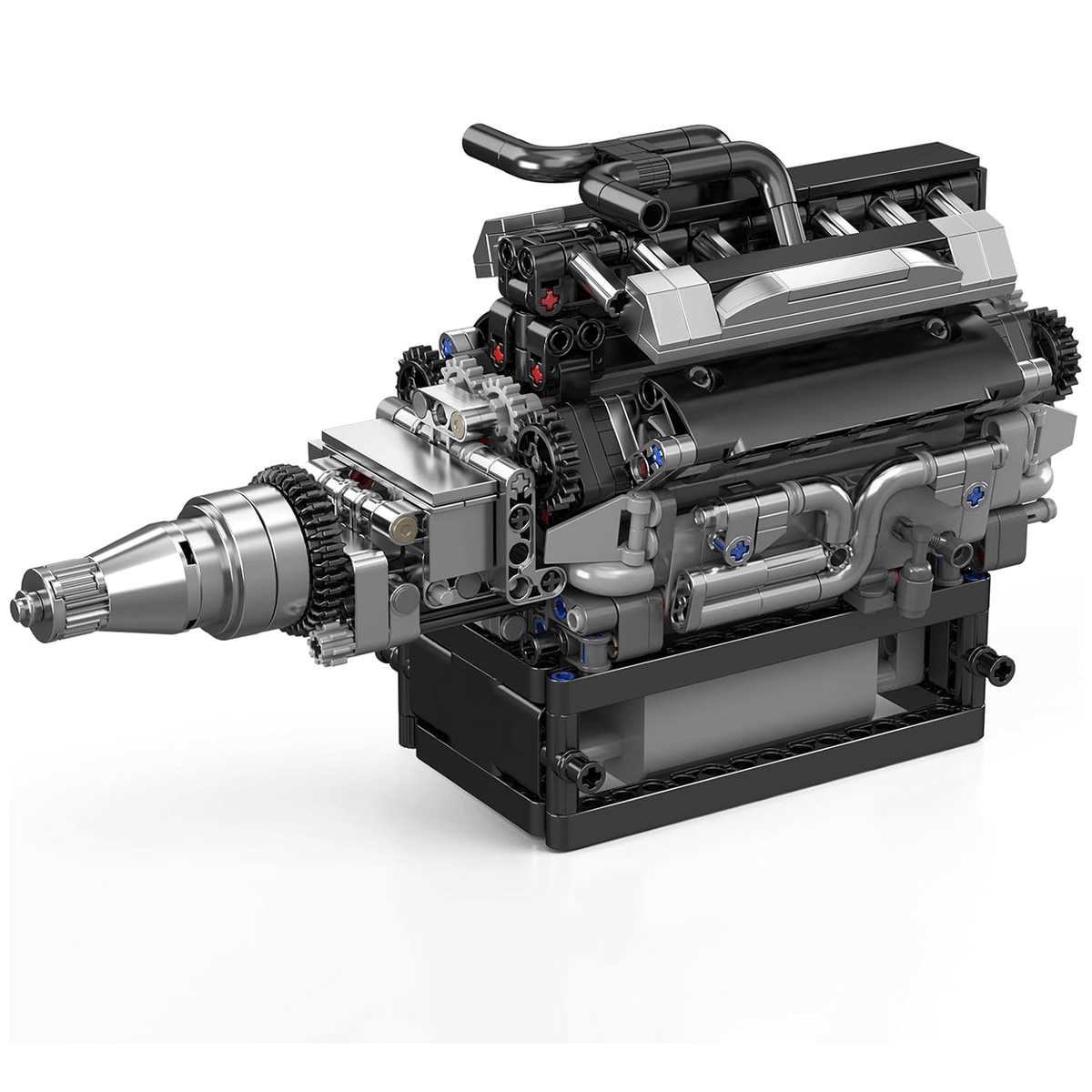 Mould King 10205 - Motorized V12 Show Engine | Power Blockz