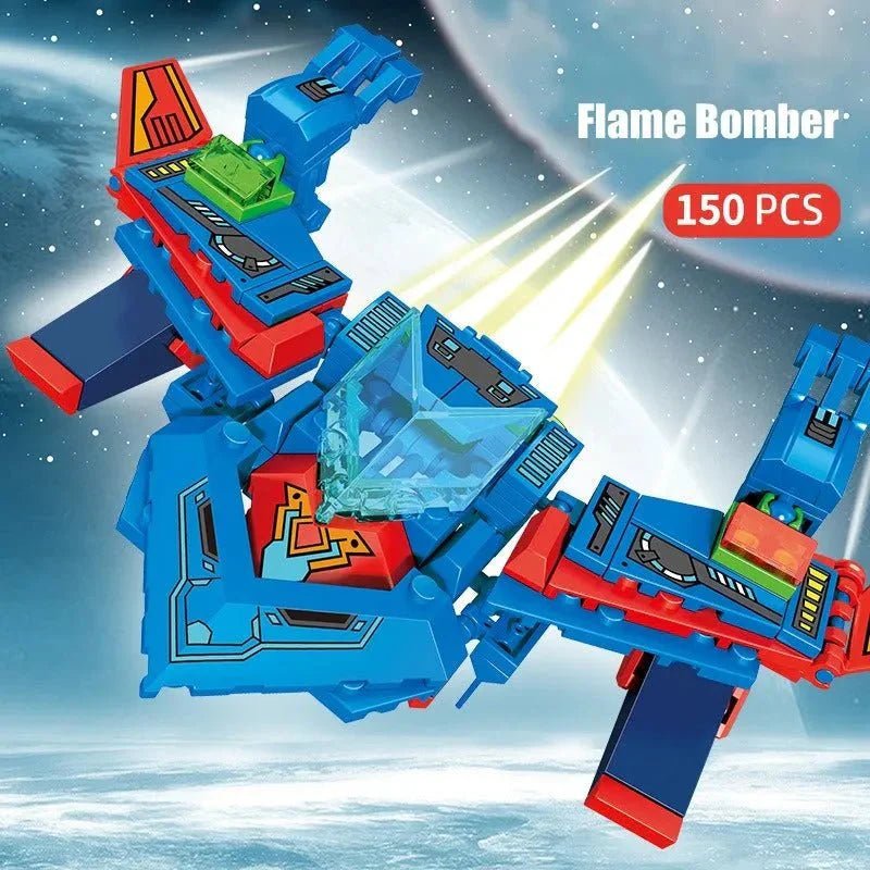 Transforming Flaming War Mecha Robot | 717pcs - Transforming Flaming War Mecha Robot - vue 4 | Power Blockz