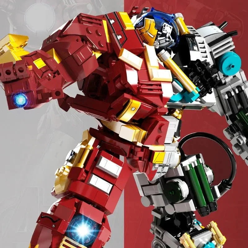 Power Blockz MOC 2081 - Iron Hero Avengers MK44 Hulkbuster Bricks Toy - vue 5 | Power Blockz