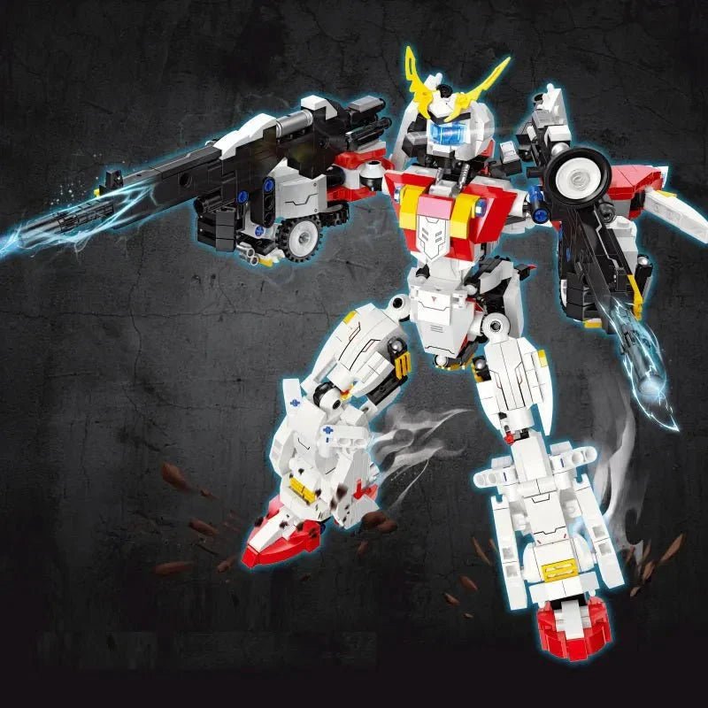 Jiestar 67031 - Super Deformed Flaming Meteor Mecha Robot Warrior Bricks Toy - vue 2 | Power Blockz