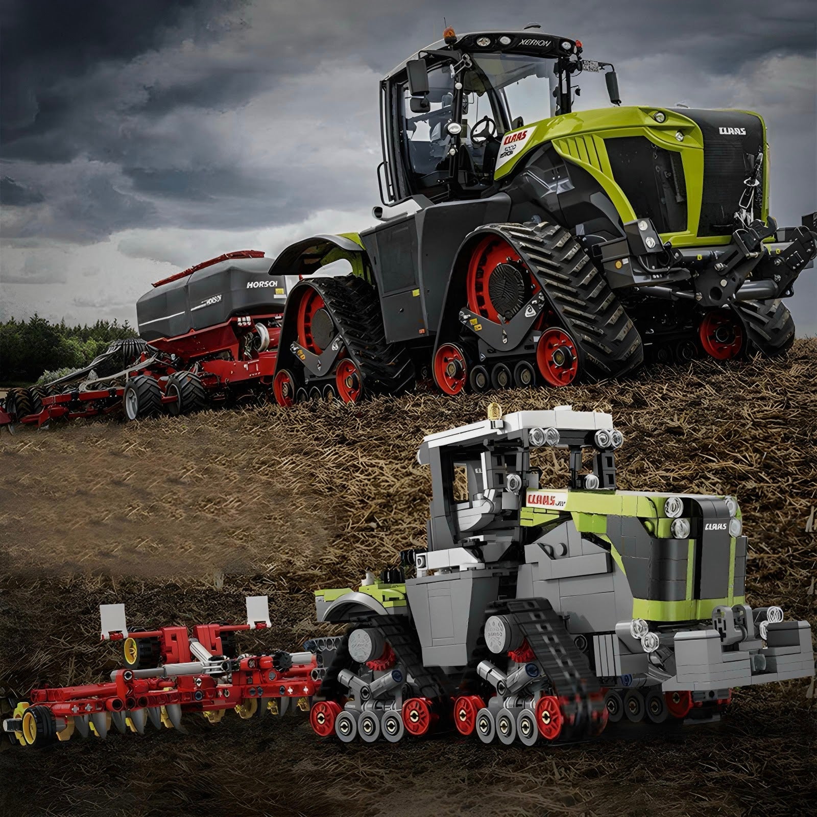 CaDA C65012W - Claas Xerion 5000 Trac TS - vue 4 | Power Blockz