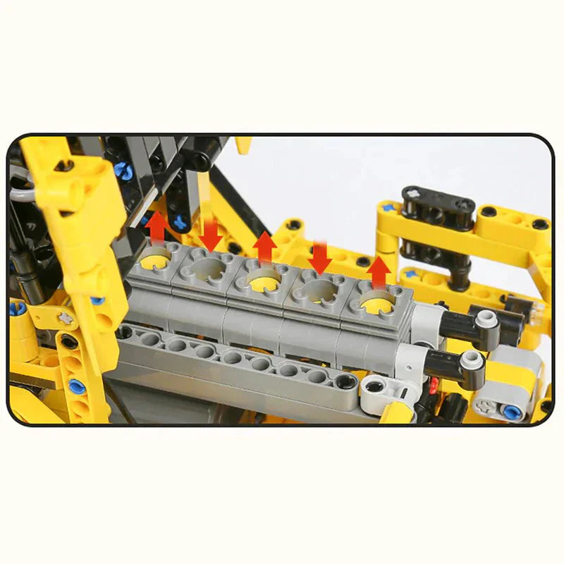 Mould King 17010S - RC Articulated Dump Truck - vue 12 | Power Blockz