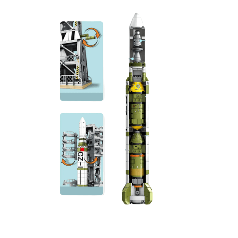 Sembo 203306 - Dongfanghong Satellite Launch Pad - vue 3 | Power Blockz