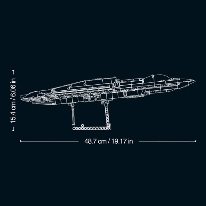 Sluban M38-B1569 - Triple-Engine Jet Fighter - vue 9 | Power Blockz