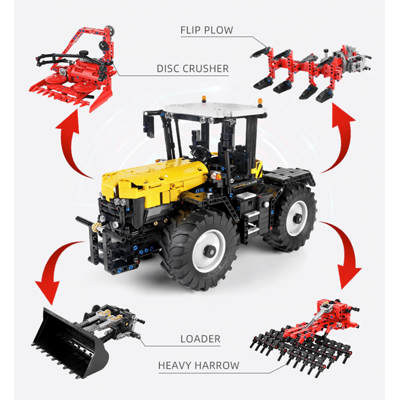 Mould King 17019 - High-Speed Farm Tractor - vue 11 | Power Blockz
