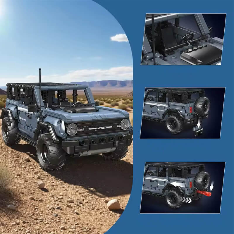 Mould King 15085 - Bronco American Adventure 4x4 2024 - vue 5 | Power Blockz