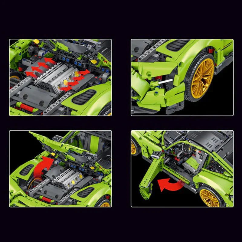 FeiFan F10001 - Static Version - Green Track GTR V8 Coupe - vue 3 | Power Blockz
