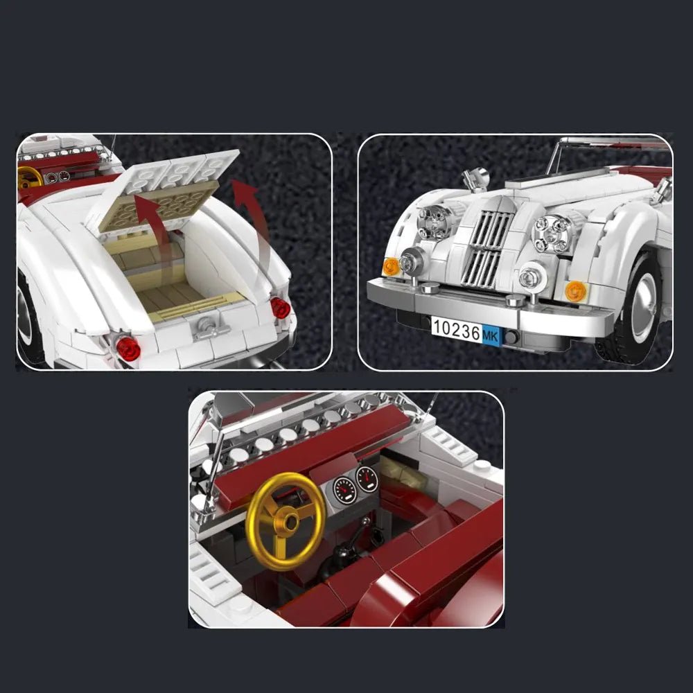 Mould King 10236 - 1960s 4/4 British Roadster - vue 5 | Power Blockz