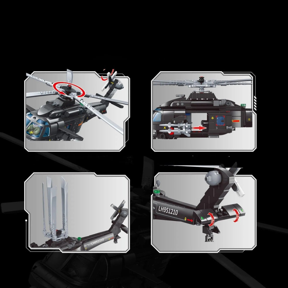 202295 - Z-21 Attack Helicopter - vue 5 | Power Blockz