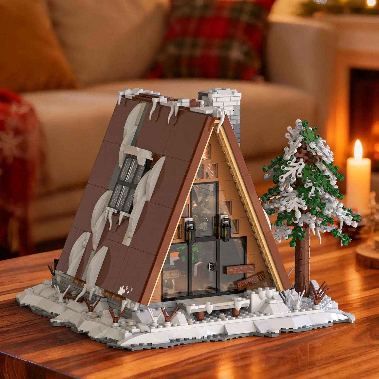 Xbert 66151 - A-Frame Snow Cabin - vue 6 | Power Blockz