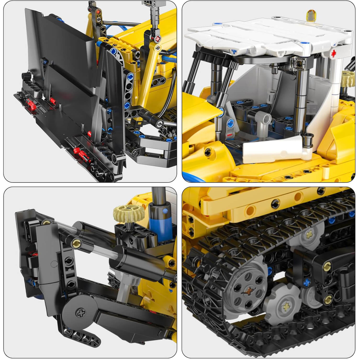 Mould King 19019 - Professional Pneumatic Bulldozer - vue 4 | Power Blockz
