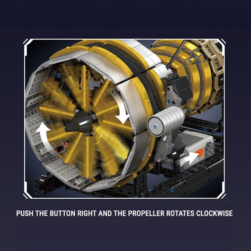 Mould King 10141 - Motorised Turbine Engine - vue 8 | Power Blockz