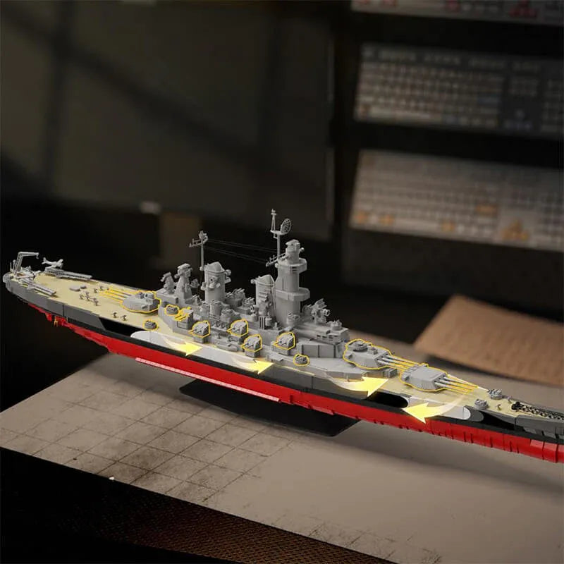 12G0 98007 - The USS Missouri BB-63 Battleship - vue 3 | Power Blockz