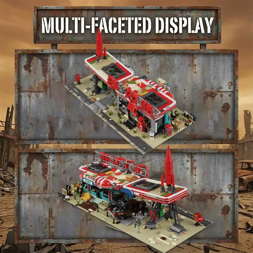 YM001 - Red Rocket Abandoned Gas Station Fallout - vue 12 | Power Blockz