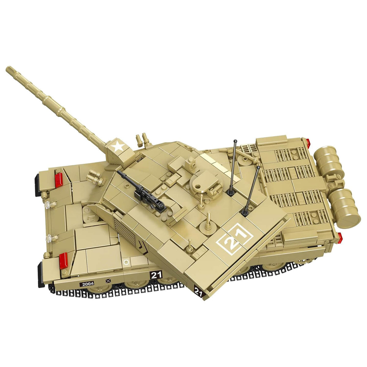 Mould King 2037 - Challenger 2 Battle Tank RC - vue 2 | Power Blockz