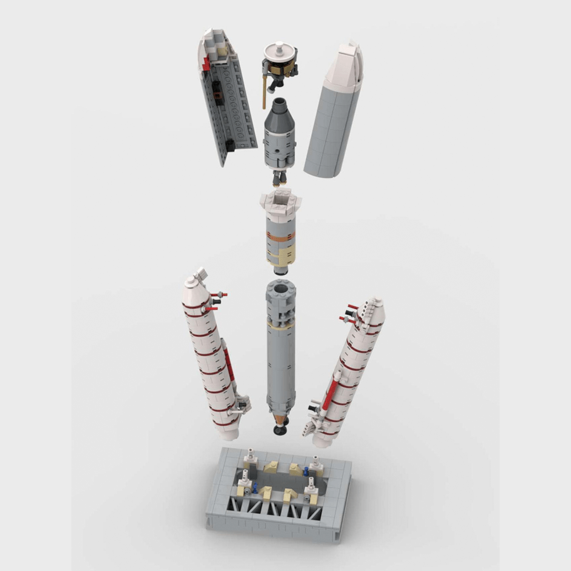 Gobricks MOC-61281 - Titan IIIE Centaur - vue 4 | Power Blockz