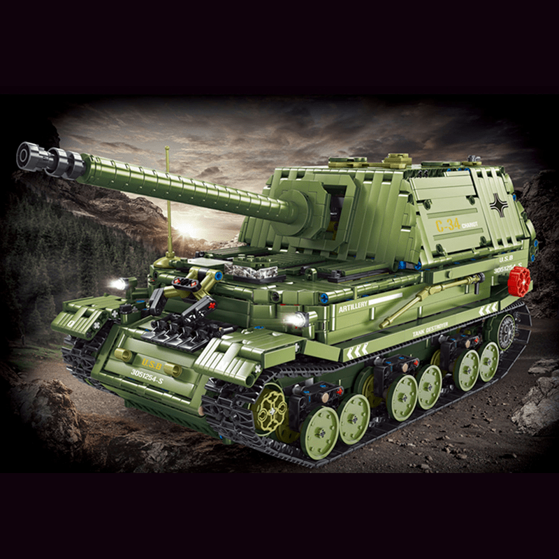 TGL T4012 - Remote Controlled Ferdid Tank Destroyer - vue 3 | Power Blockz