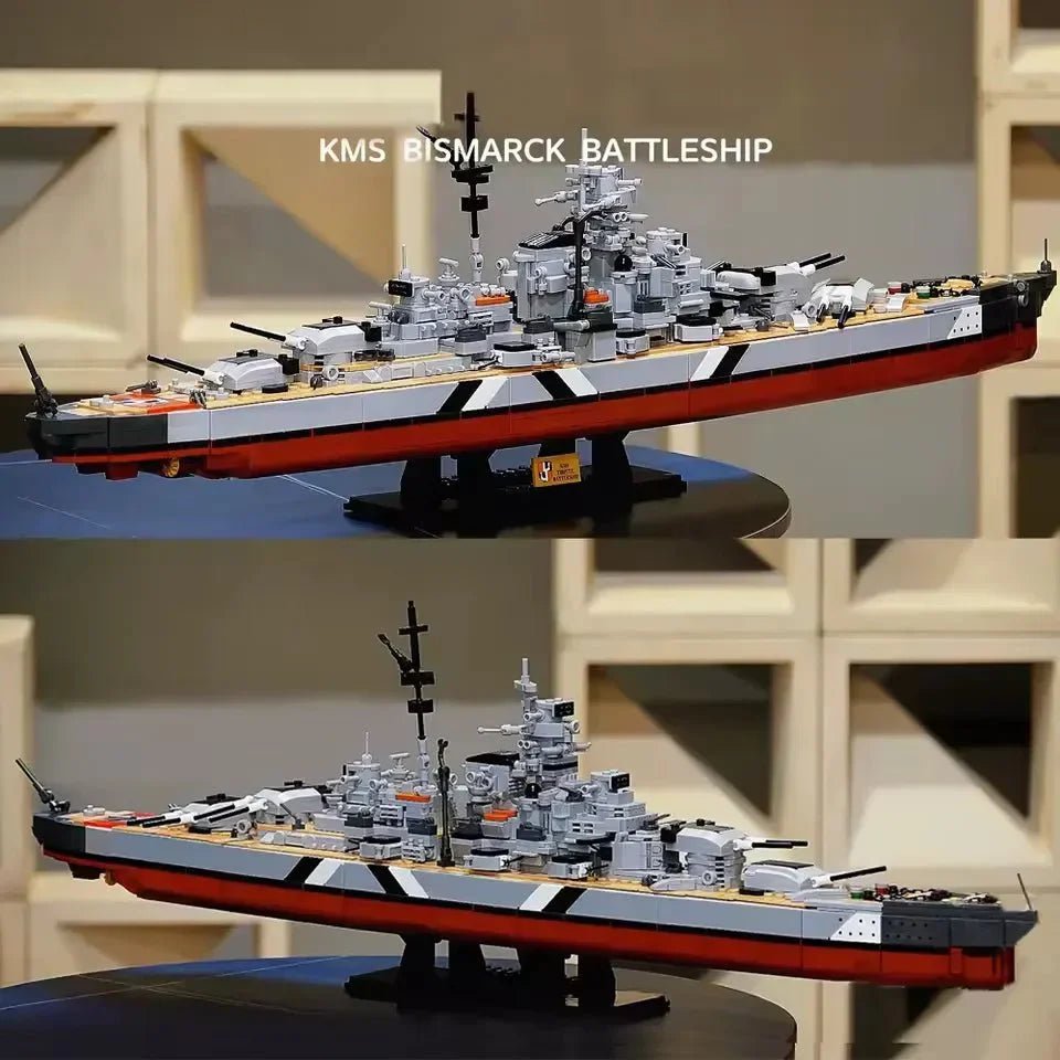 Sluban M38-B1102 - WW2 KMS Bismarck Battleship - vue 4 | Power Blockz