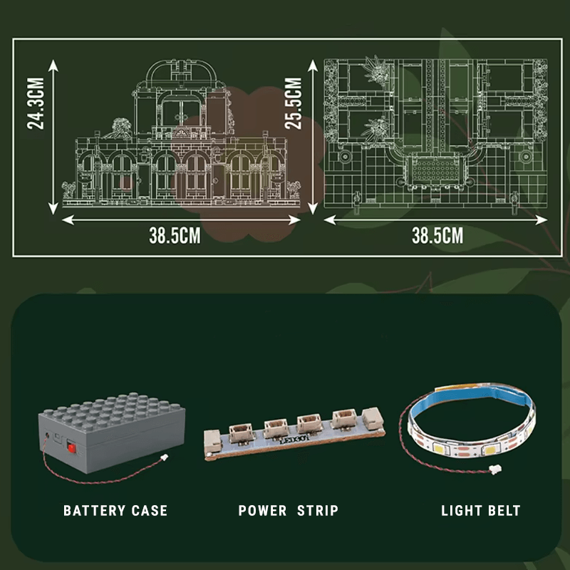 Mould King 16057 - Dome Botanical Gardens - vue 9 | Power Blockz