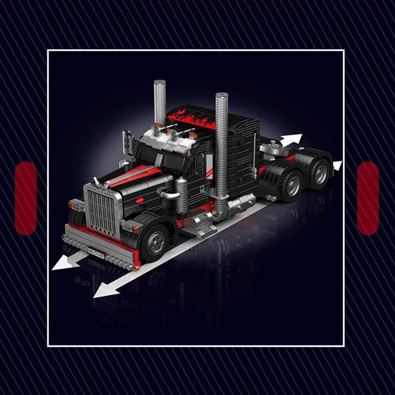 Mould King 10037 - Rugged American Pickup - vue 7 | Power Blockz
