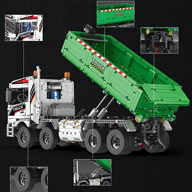 Reobrix 22021 - Dump Truck with Trailer - vue 3 | Power Blockz