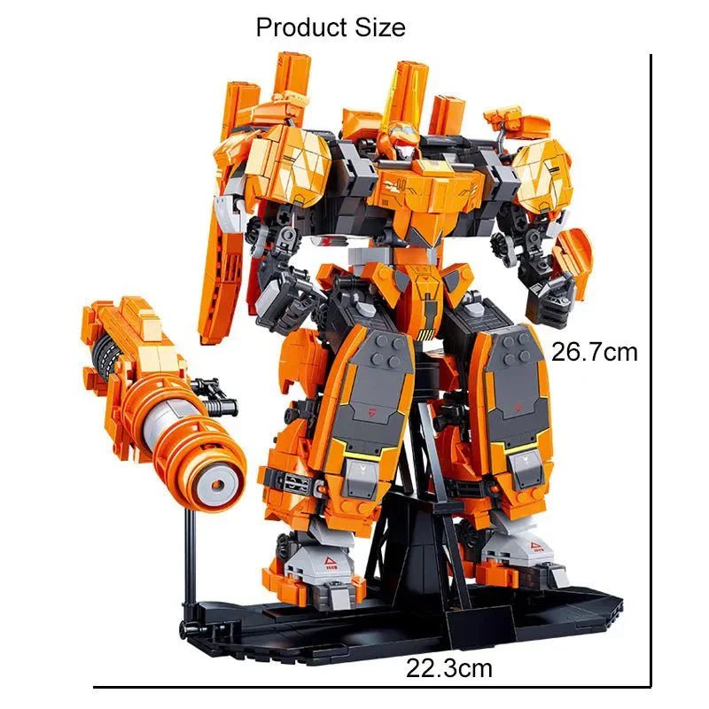 Hot Steel Mecha Robot Warrior Bricks Toy | 1385pcs - Hot Steel Mecha Robot Warrior Bricks Toy - vue 6 | Power Blockz