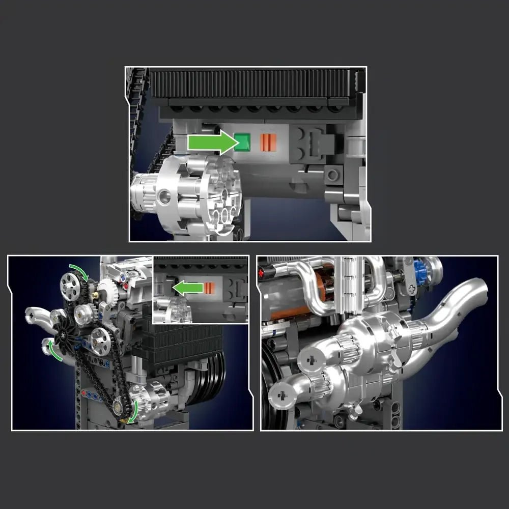 Mould King 10215 - V8 Supercar Engine Kit - vue 7 | Power Blockz