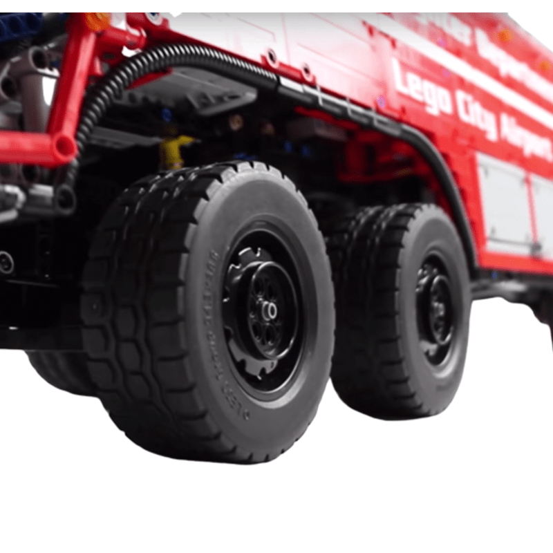Mould King 19004S - Pneumatic Airport Rescue Truck - vue 2 | Power Blockz