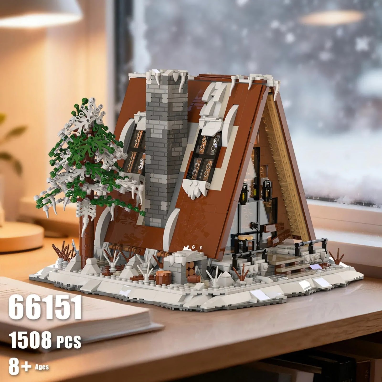 Xbert 66151 - A-Frame Snow Cabin - vue 4 | Power Blockz