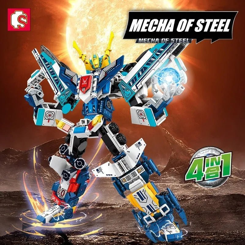 Mecha Warrior Transformed Steel Robot Bricks Toy | 702pcs - Mecha Warrior Transformed Steel Robot Bricks Toy - vue 3 | Power Blockz