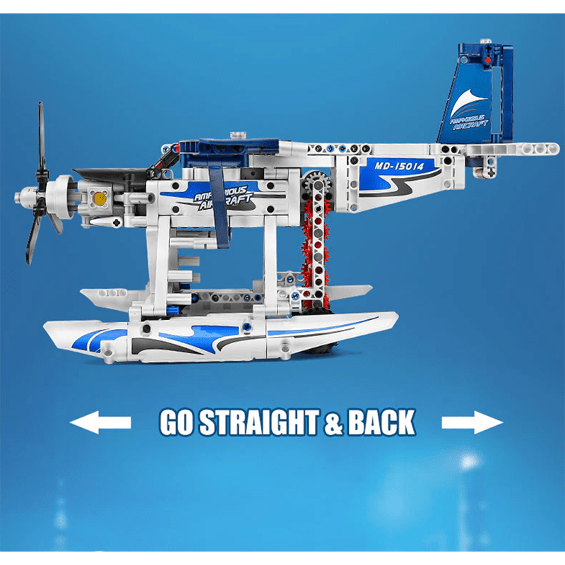 Mould King 15014 - Remote Controlled Amphibious Plane - vue 2 | Power Blockz