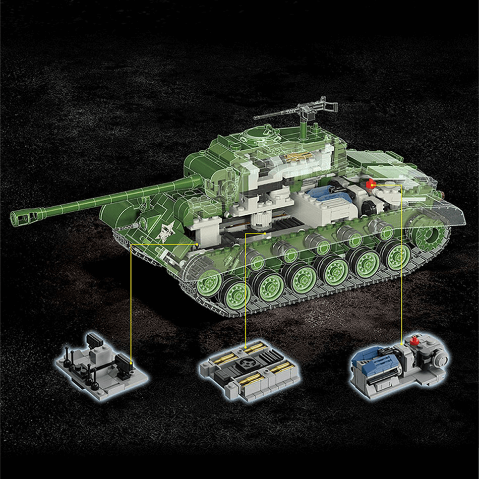 12GO 97011 - M26 Pershing Heavy Tank - vue 3 | Power Blockz