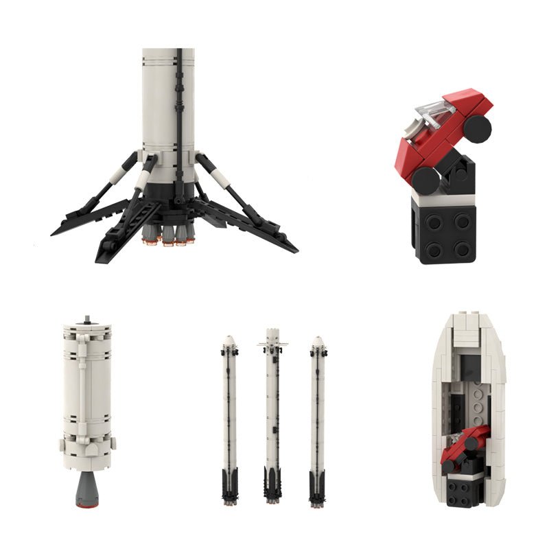 Gobricks MOC-75766 - Falcon Heavy Rocket - vue 5 | Power Blockz