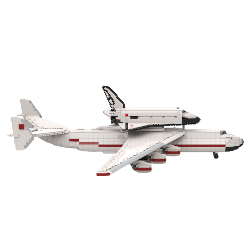 Gobricks MOC-95312 - Buran with Antonov AN-225 Carrierplane - vue 2 | Power Blockz