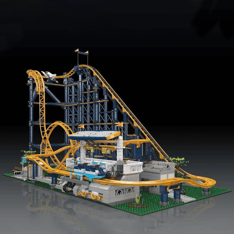 Mould King 11012 - Motorised Looping Roller Coaster - vue 3 | Power Blockz