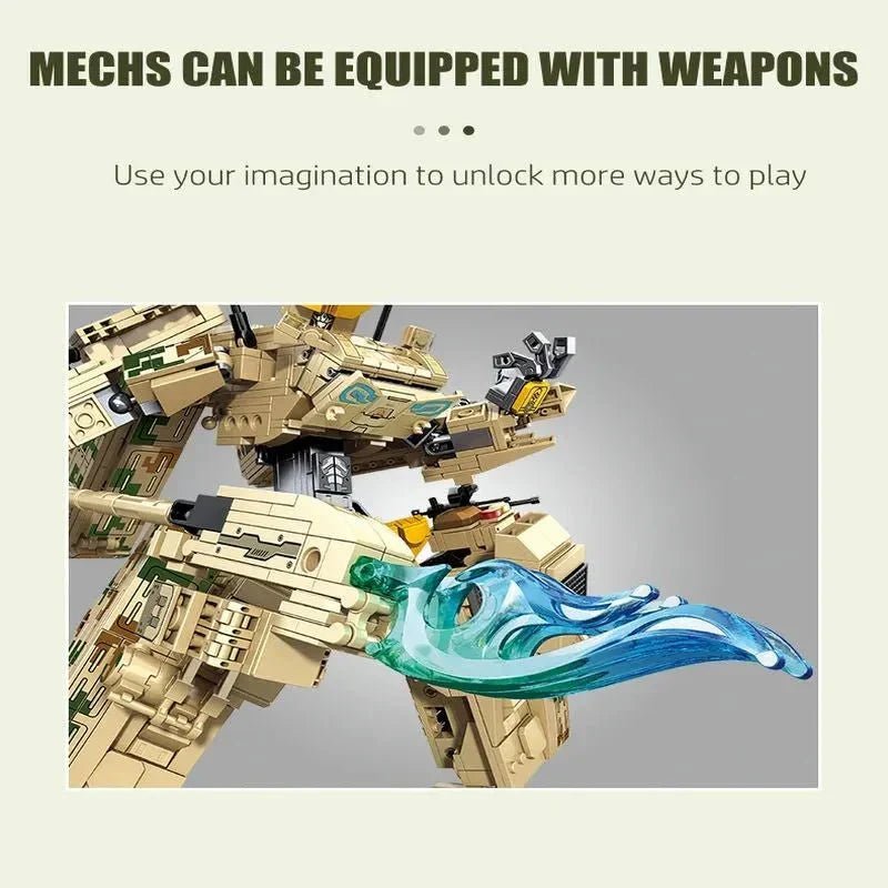 Mecha Transformers Robot Battle Tank Deformation Bricks Toy | 1306pcs - Mecha Transformers Robot Battle Tank Deformation Bricks Toy - vue 7 | Power Blockz