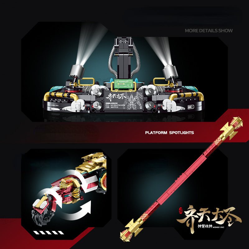 Guly 80502 - Monkey King Sun Wukong Limited Edition Mecha - vue 4 | Power Blockz