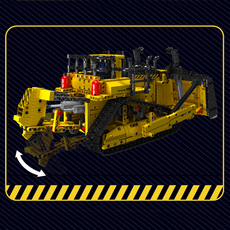 Mould King 15071 - Construction Bulldozer Remote Control - vue 6 | Power Blockz