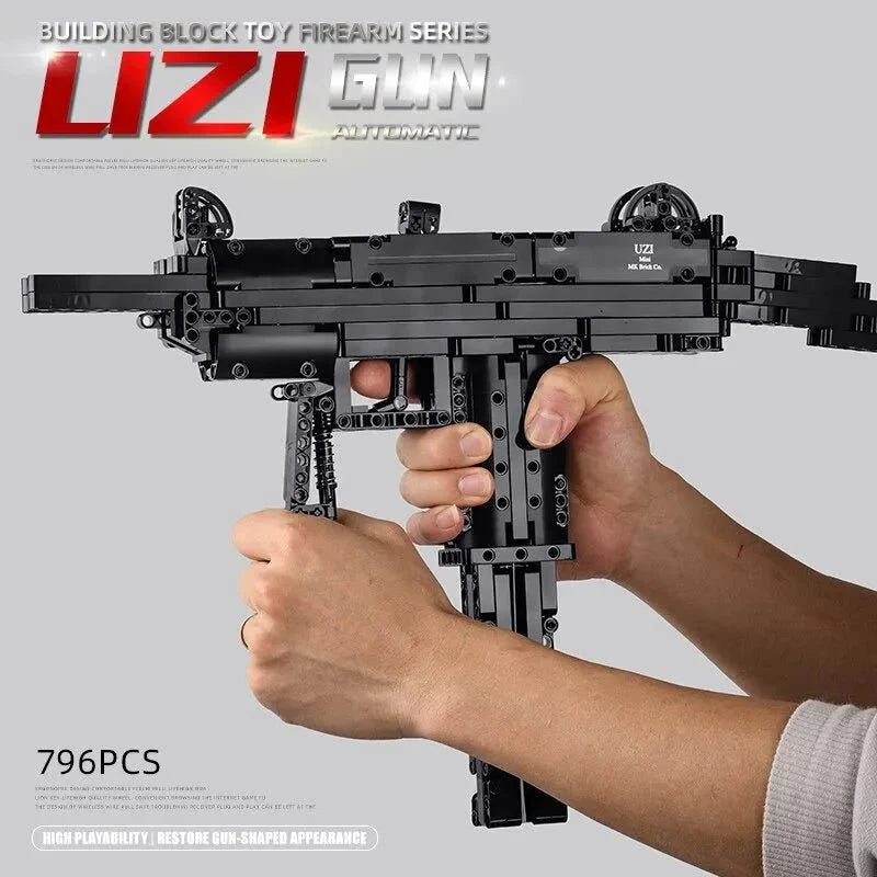 Mould King 14006 - UZI SMG Sub Machine - vue 2 | Power Blockz