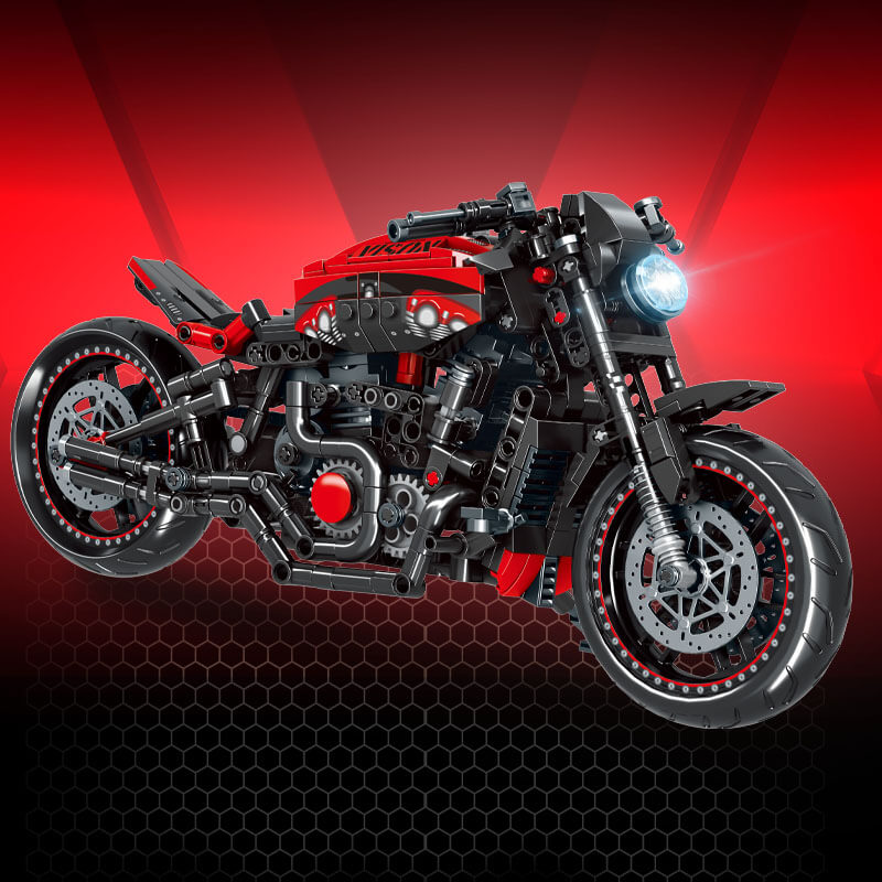 LEIBAO 8160 - Modern Cruiser Motorcycle - vue 4 | Power Blockz