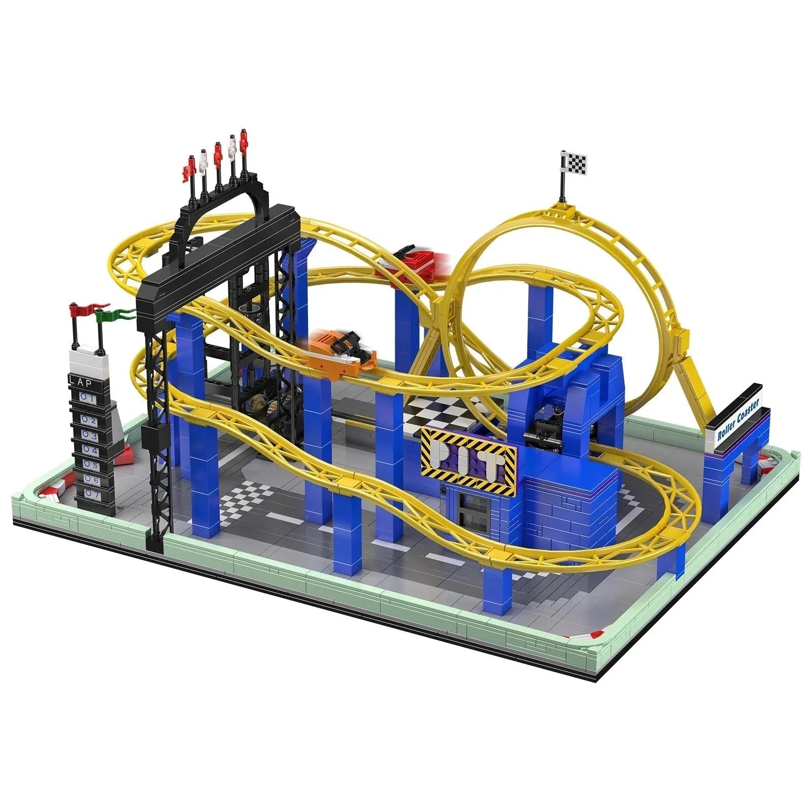 Mould King 11020 - Spinning Roller Coaster Park | Power Blockz
