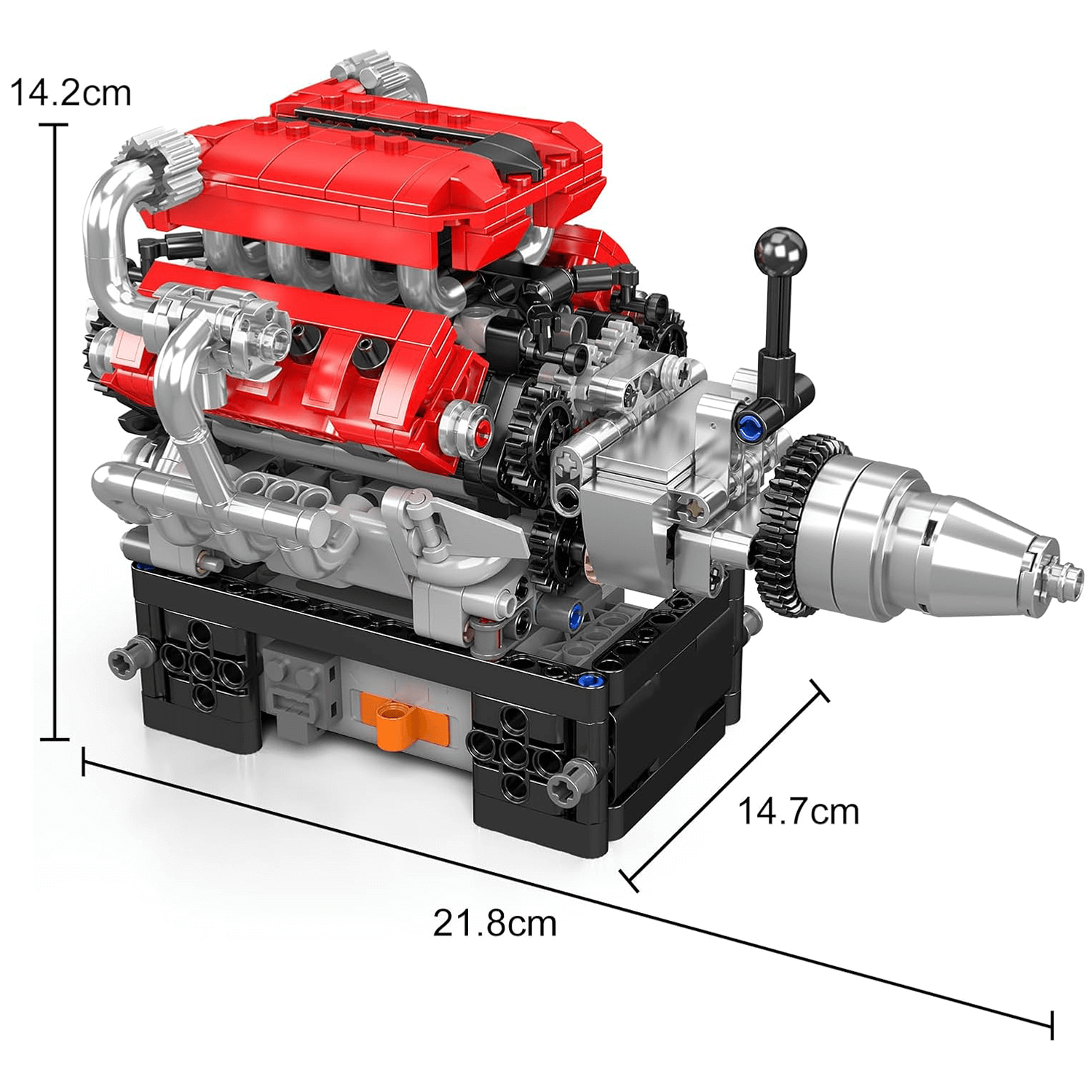 Mould King 10204 - Motorized V8 Supercar Engine - vue 5 | Power Blockz